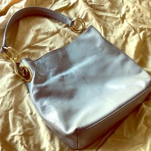 **JPK Paris 75 Gray Patent Leather Bag**